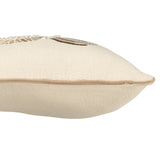 Coussin J-Line coquillages - coton - crème/beige