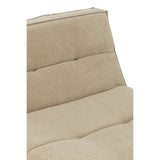 J-Line Canapé Grid Bois de Peuplier/Mousse Beige Foncé
