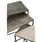 Détail du design moderne de la table J-Line en aluminium noir