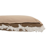 Détail du tissu en jute du coussin Miroirs J-Line