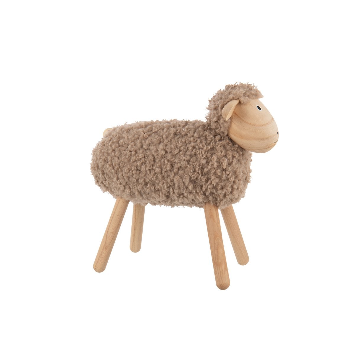 Mouton J-Line en bois et fausse fourrure - vue de face