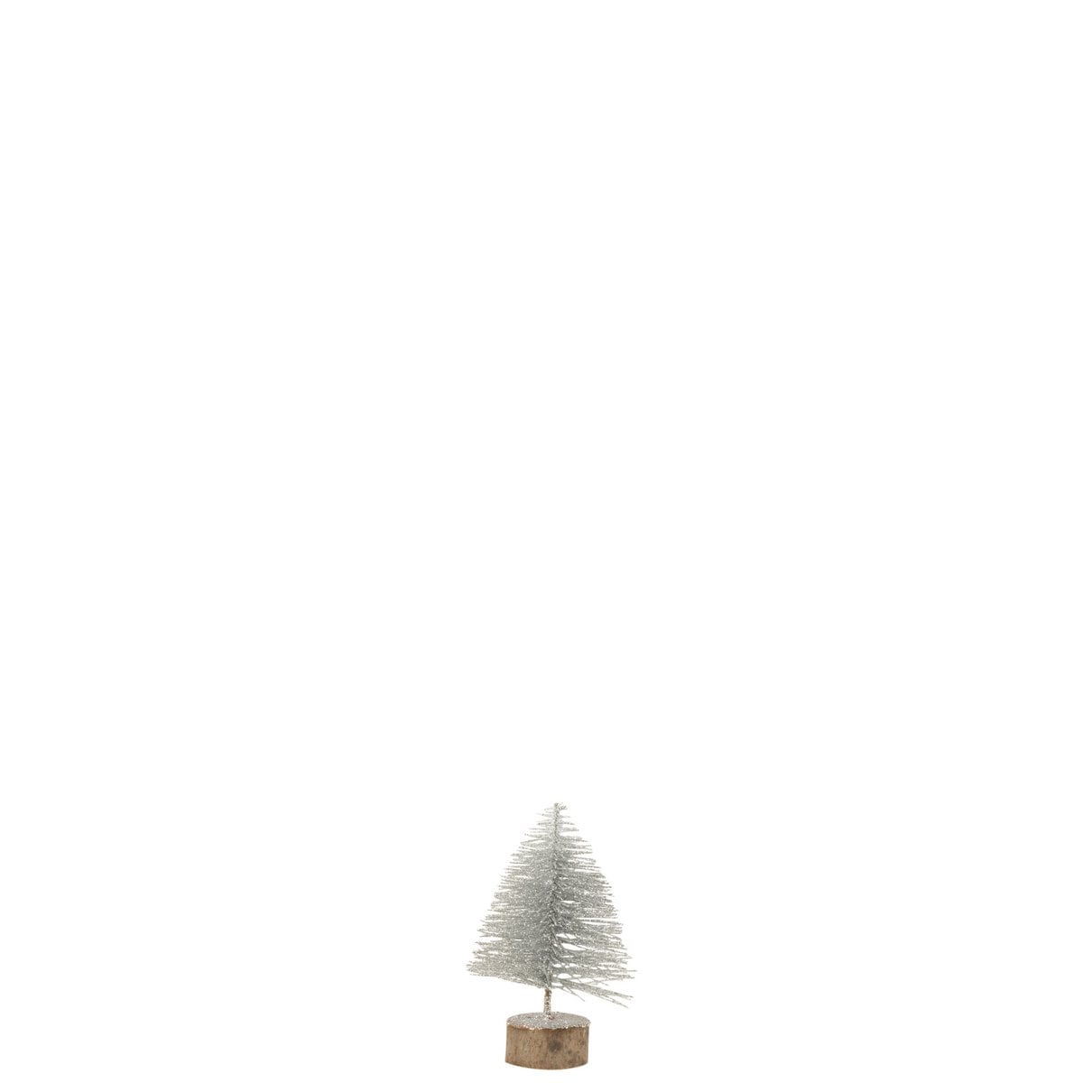 Sapin de Noël décoratif J-Line argenté, extra petit, avec finition brillante