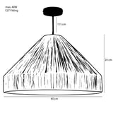 Lampe suspendue Elisa Marron clair