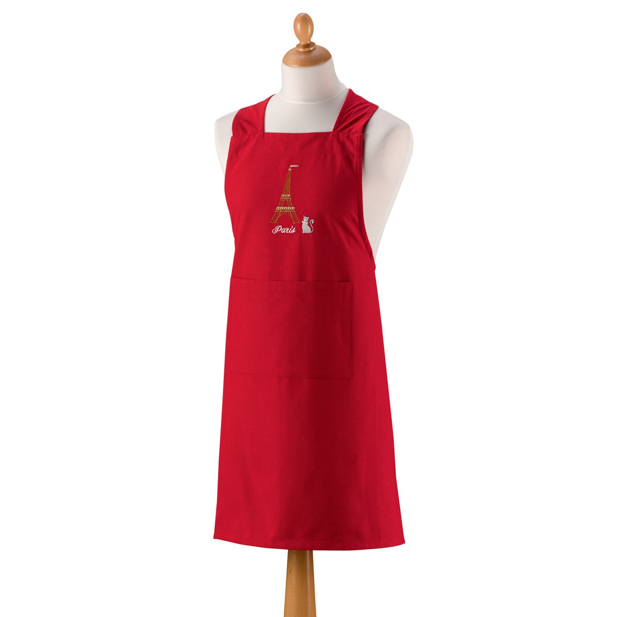 Tablier de cuisine japonais recyclé Tour Eiffel Rouge avec motifs élégants
