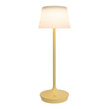 Lampe de batterie solaire "Emmi" 38 cm de haut, parapluie Ø 13 cm, métal en plastique jaune et blanc, pour la zone extérieure, cct.