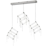 Métal et plastique "Araneus" à LED en Chrome, avec des LED fermement construites, 80 cm de long, éclairage pour le salon, la salle à manger ou le bureau