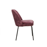 Chaise Luxor Tissu Aurora Rouge-Vin