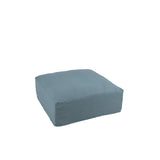 Pouf Monaco bleu avec détails de texture en linon