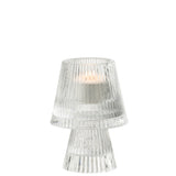 Photophore J-Line Hat en verre transparent - vue de face