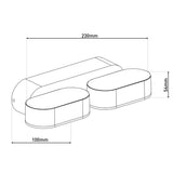 Lampe murale extérieure LED "motus" en métal et plastique en noir, avec LED intégrée