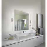 Miroir LED Light "Vareta" Métal et plastique en chrome avec des LED fermement installées