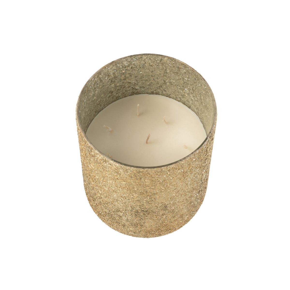 Bougie parfumée J-Line Luxuria en verre doré - vue avant
