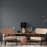 Lampe de table "Aurum" 33 cm de haut en or / noir, en métal et textile, avec version E14, éclairage pour salle à manger, salon, couloir ou bureau