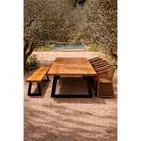 Banc avec des jambes en fer - naturel - 220