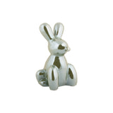 Statue Ballon Lapin en céramique verte, vue de face
