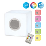 Cubes décoratifs avec "cube" Bluetooth en métal et en plastique, avec des changeurs de couleur et des LED intégrées