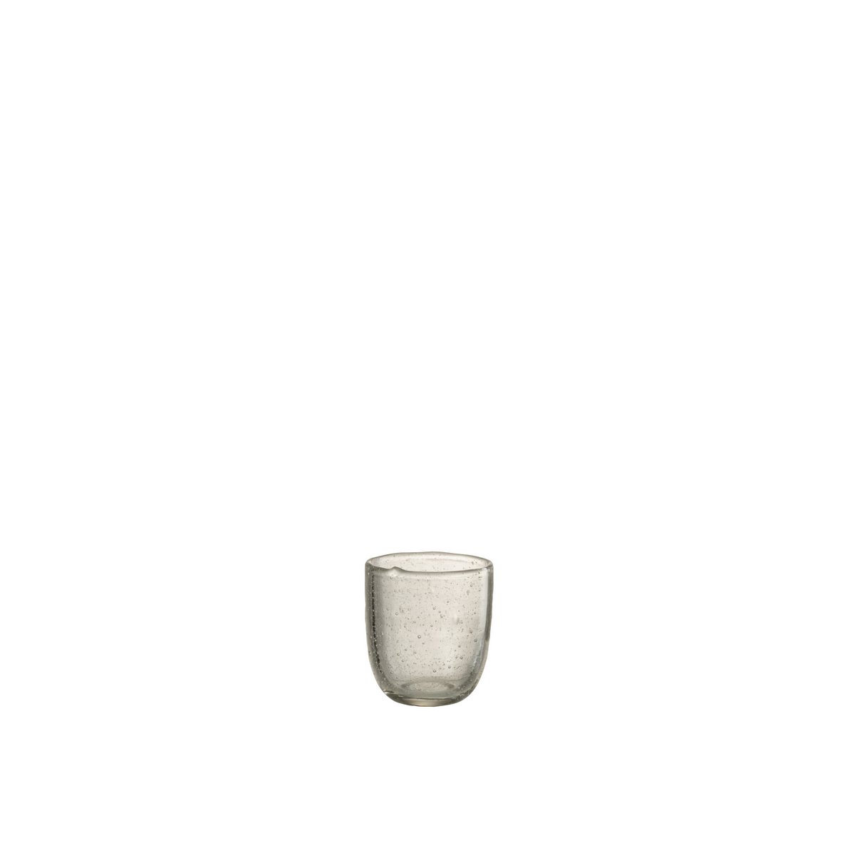Photophore J-Line Bubbels en verre transparent, vue de face