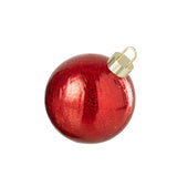 Boule de Noël J-Line en verre rouge avec lumières LED - vue 1