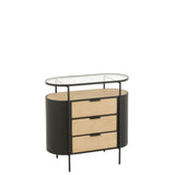 Armoire J-Line Avy en métal noir, vue d'ensemble