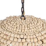 Le pendentif dôme en perles de bois - Naturel