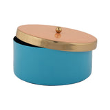 Boîte de rangement Double Funky Medium, détail du couvercle en métal