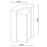 LED sur la lampe murale extérieure "Rico" de 14,8 cm de haut, en métal et en plastique en anthracite, avec LED intégré