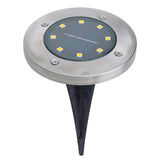 Brochet à étage solaire à LED à 6 sets "pour l'extérieur, brochettes en métal et en plastique en blanc en acier, avec LED intégrée