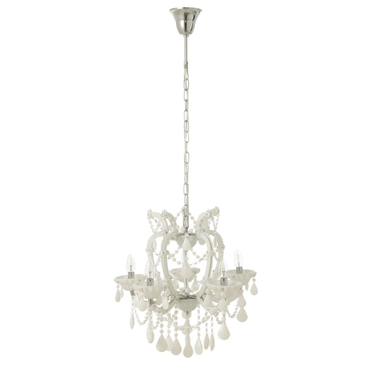 Vue du dessous de la lampe suspendue J-Line, montrant son éclairage.
