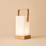 Lampe rechargeable en bois marron clair Harper