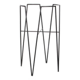 Support pour plantes Blom Noir - vue de face avec plante
