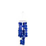 Carillon à vent J-Line Schub bleu en bois suspendu