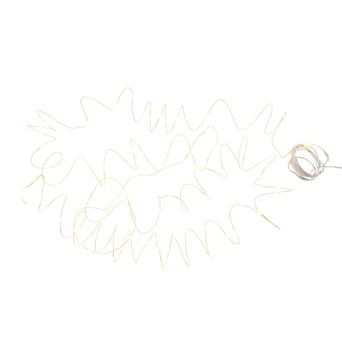 Guirlande LED de Noël 9m avec 90 LED blanc chaud en plastique doré