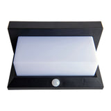Lampe murale extérieure solaire LED avec détecteur de mouvement, pour l'extérieur, lampe murale - plastique en noir, avec LED intégrée