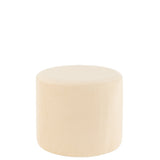 Pouf J-Line crème, détail de la texture en velours côtelé