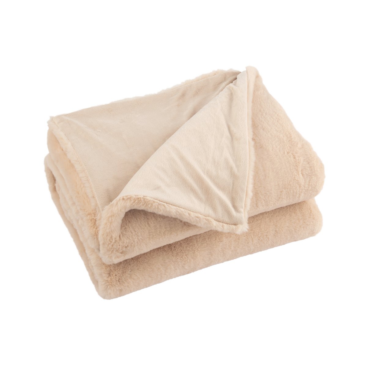 Plaid Cutie J-Line en camel clair, vue d'ensemble