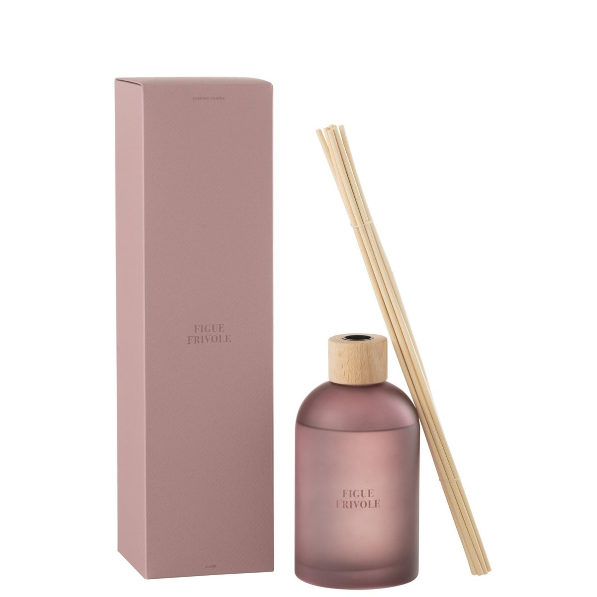 Diffuseur J-Line Figue Frivole en verre violet avec bâtonnets