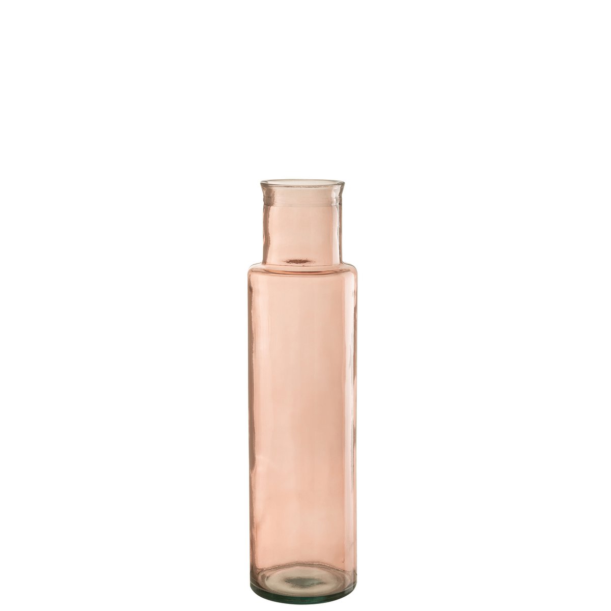 Vase J-Cylindre en verre rose clair - mise en scène décorative
