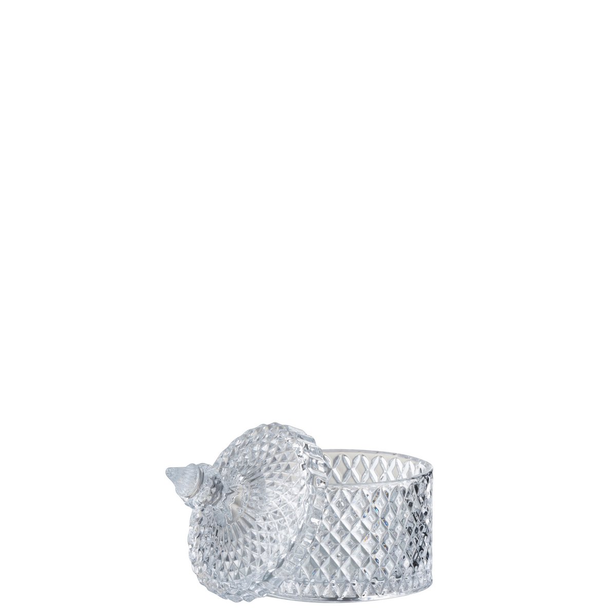 Bocal de rangement J-Line en verre transparent, vue de face