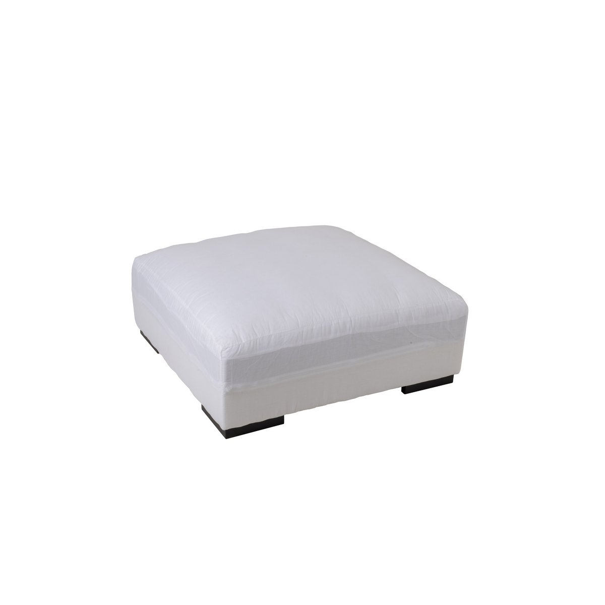 Pouf Monaco J-Line en blanc dans un salon moderne