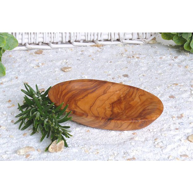 Bol ovale en bois d'olivier - ambiance de table