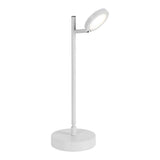 LED LED sans fil "Lupa", 45 cm de haut, en aluminium laqué (blanc) et en plastique blanc, un capteur tactile à LED intégré, dimmable.