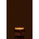 Bougeoir J-Line marron, détail des coquillages sur le verre