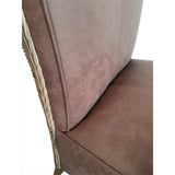Chaises de salle à manger chaise rembourrée chaise rattan sidney optique en cuir rembourré noisette