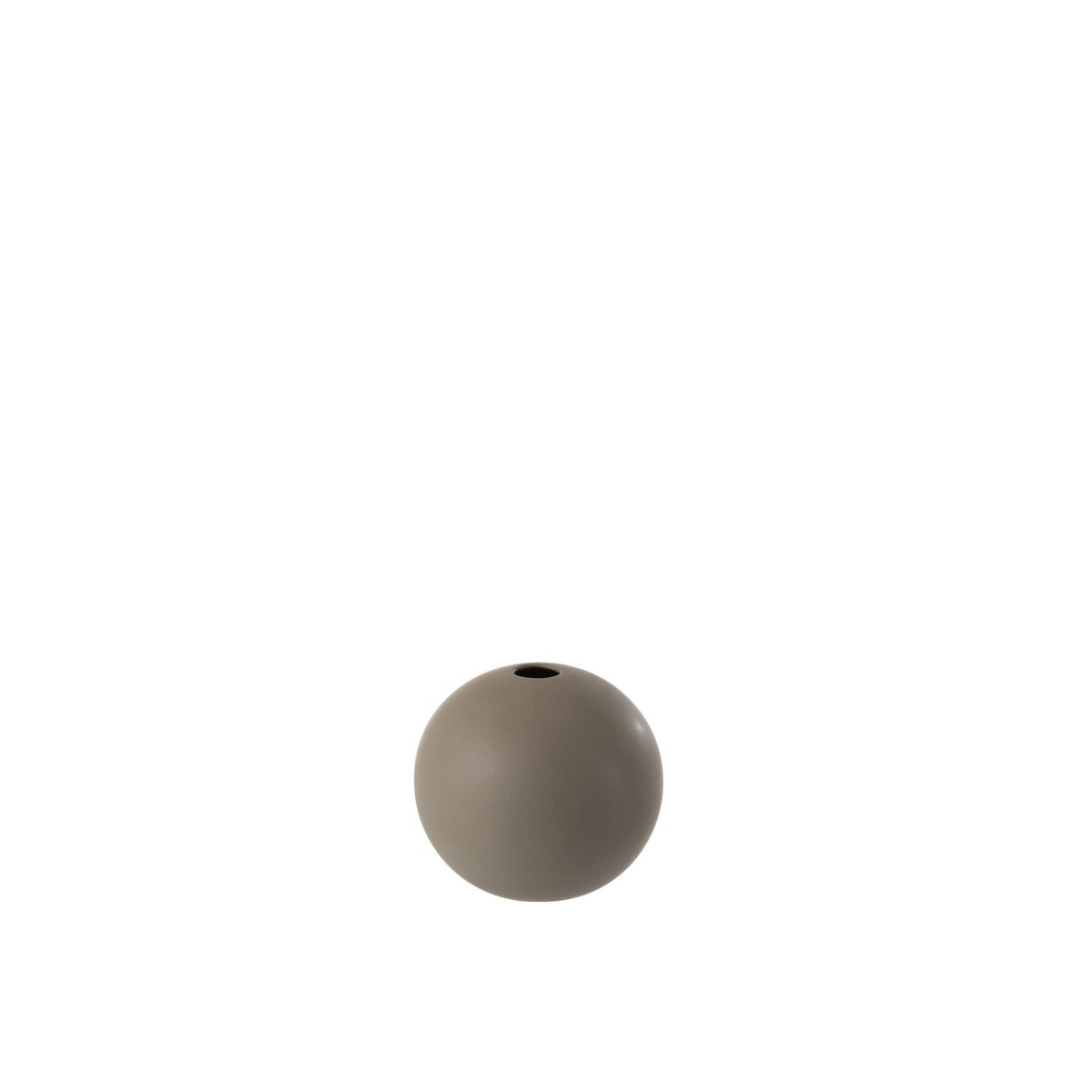 Vase bol J-Line en céramique gris foncé, design moderne, 11,5 cm de hauteur.