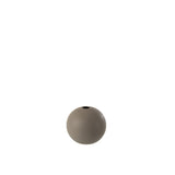 Vase bol J-Line en céramique gris foncé, design moderne, 11,5 cm de hauteur.