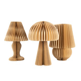 Abat-jour J-Line pliable en papier camel, vue de côté