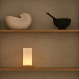 Lampe de table rechargeable en bois marron clair Zayn