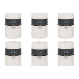 Bougie cylindrique J-Line blanche, parfum vanille, vue de face.