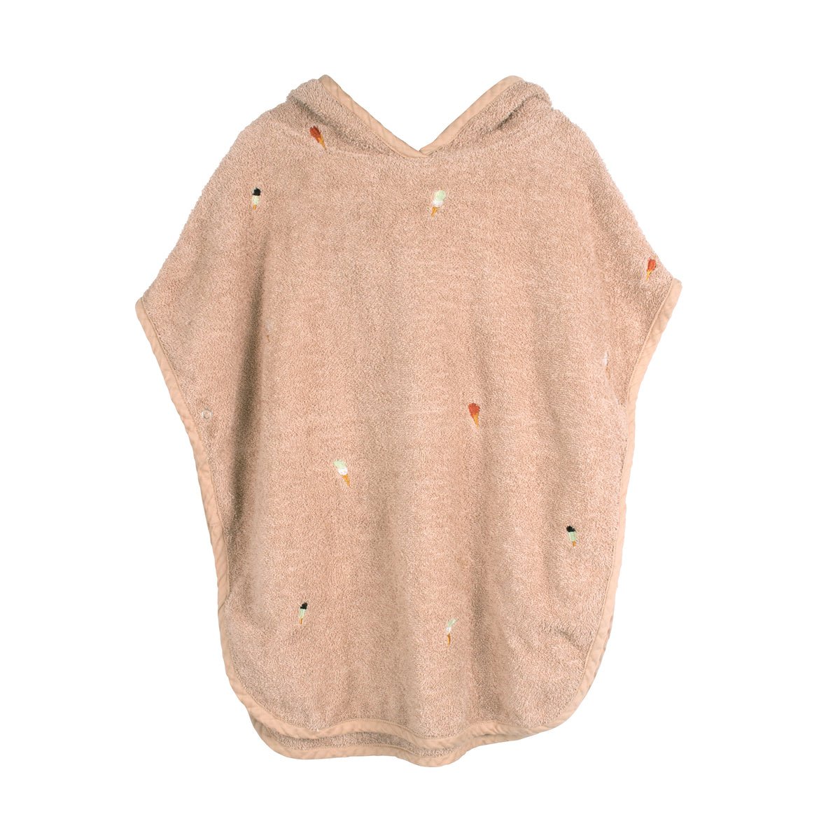 Poncho de plage brodé GOTS OYOY en coton bio, coloré et doux