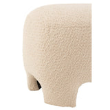 Pouf J-Line en bois blanc dans un salon moderne